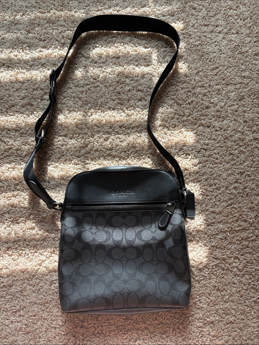 Coach Black and Charcoal Signature Crossbody
